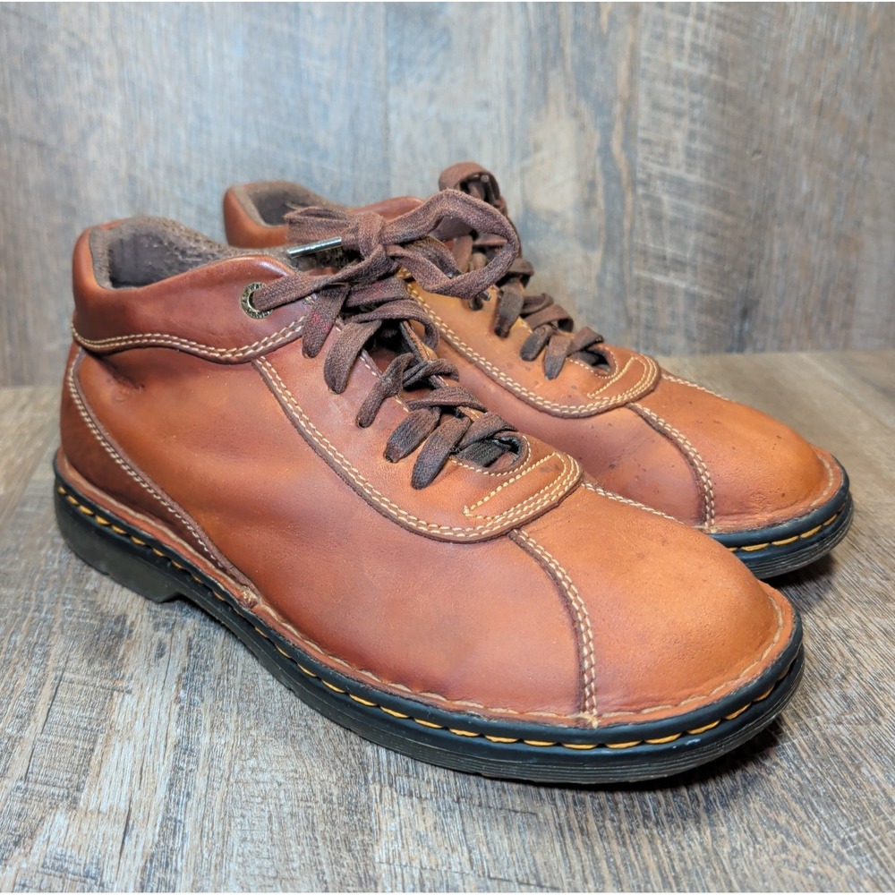 RARE Dr. Doc Martens 8A92 Mid Leather Oxfords Brown Size US 9 Mens Boots Vintage